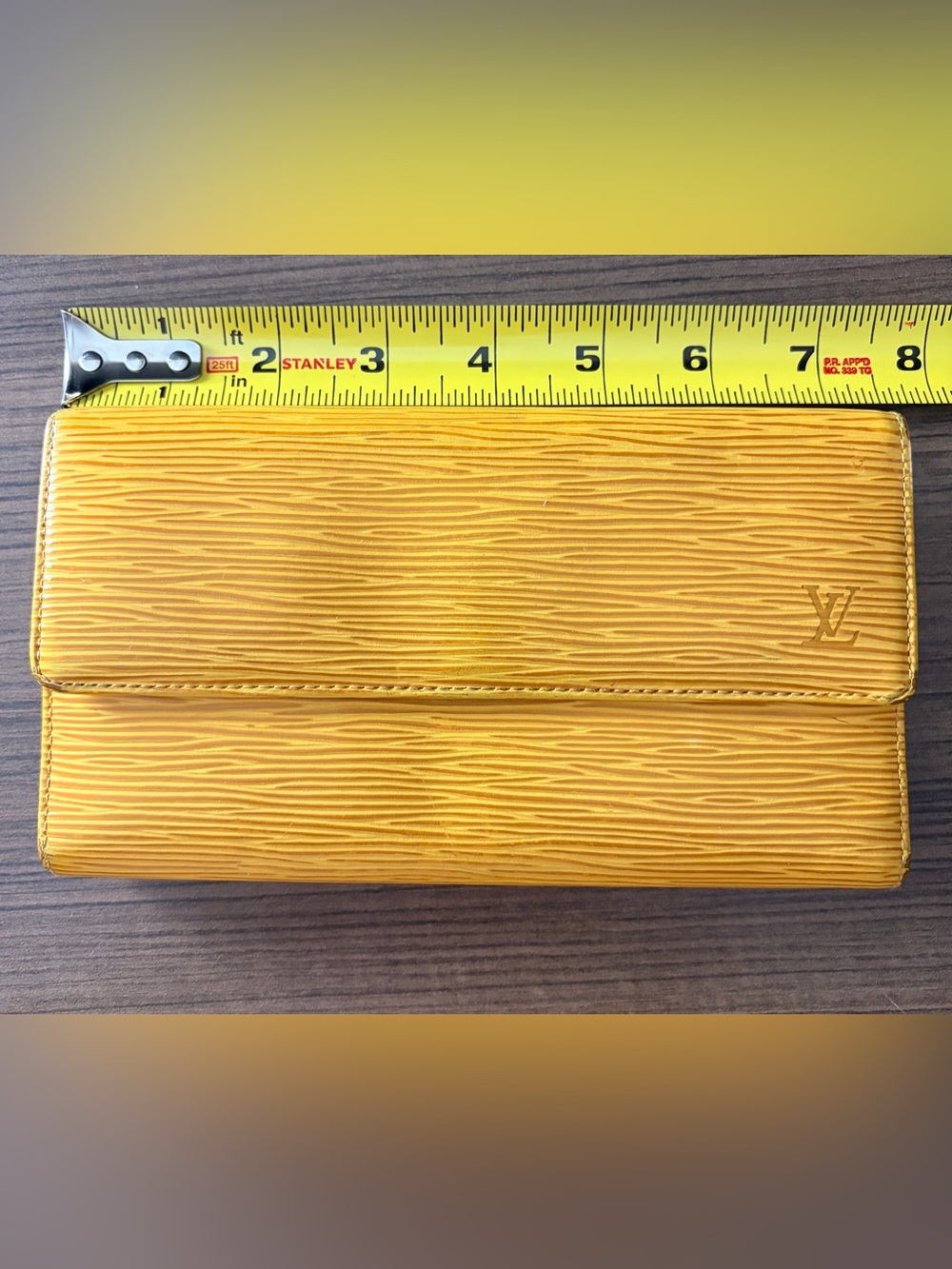 Louis Vuitton Epi Leather Wallet in Bright Yellow